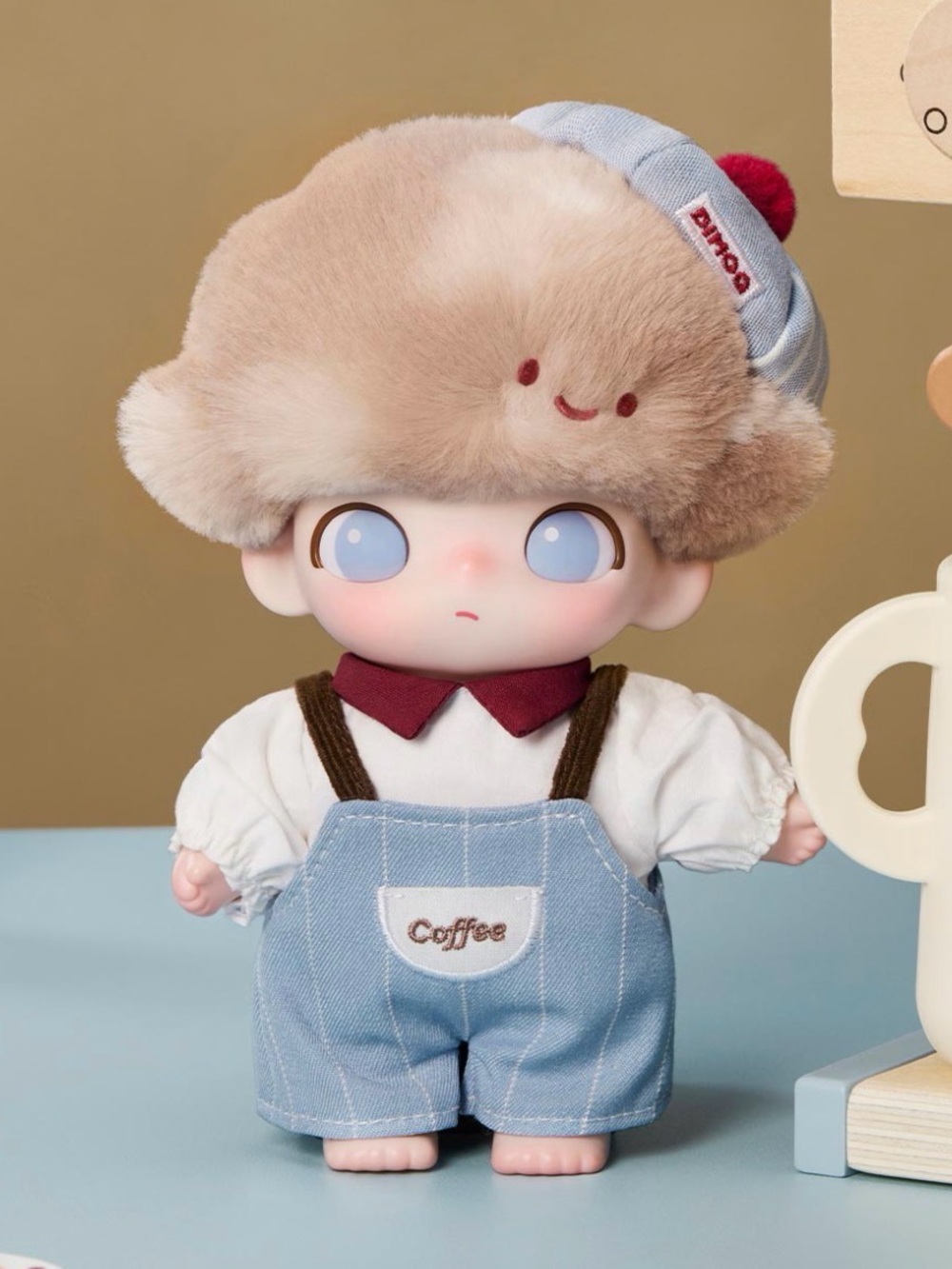 Dimoo Crush on Coffee Series Vinyl Plush Keychain
